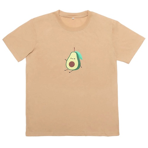 ЛЭТУАЛЬ Женская футболка с принтом "Авокадо", цвет песочный,