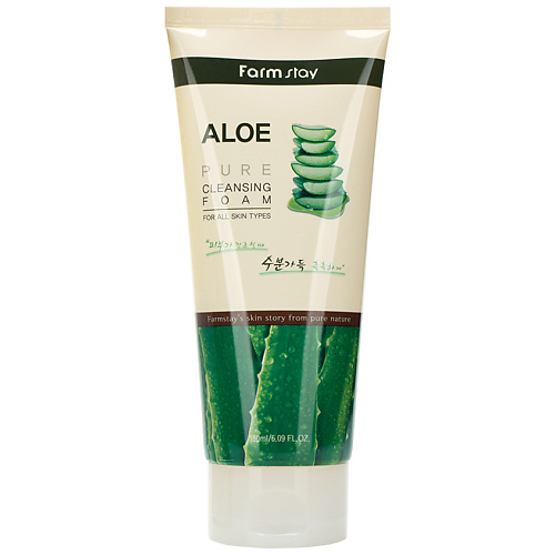 FARMSTAY Пенка для лица очищающая с экстрактом алоэ Aloe Pure Cleansing Foam