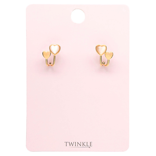 TWINKLE Серьги GOLDEN HEARTS