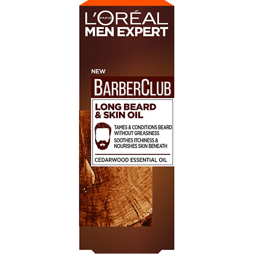 L'ORÉAL PARIS L'OREAL PARIS Гель-масло для длинной бороды, смягчающее, с маслом кедрового дерева Men Expert Barber Club Long Beard & Skin Oil