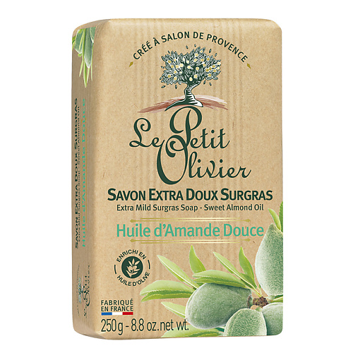 LE PETIT OLIVIER Мыло нежное питательное с маслом сладкого миндаля Sweet Almond Oil Soap