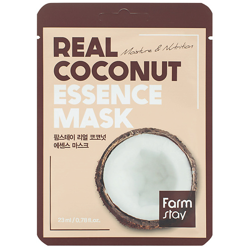 FARMSTAY Маска для лица тканевая с экстрактом кокоса Real Coconut Essence Mask