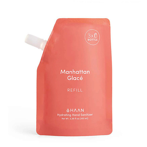HAAN Рефилл для наполнения карманного санитайзера "Освежающий Манхэттен" Pouch Hydrating Hand Sanitizer Manhattan Glacé