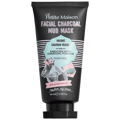 PETITE MAISON Грязевая маска для лица с древесным углем FACIAL CHARCOAL MUD MASK