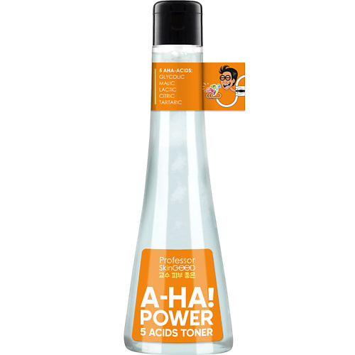 PROFESSOR SKINGOOD Тоник-пилинг для лица "AHA! POWER 5 ACIDS TONER" с AHA-кислотами для тонизирования кожи и осветления пигментных пятен