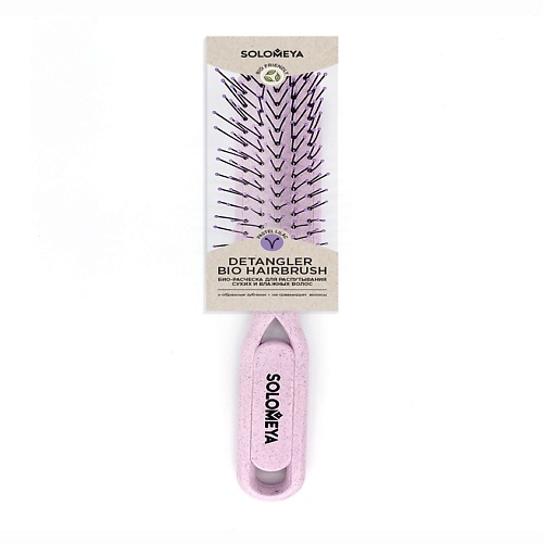SOLOMEYA Расческа для распутывания сухих и влажных волос Пастельно-сиреневая Detangler Hairbrush for Wet & Dry Hair