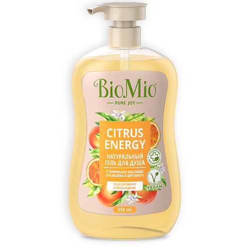 BIO MIO Натуральный гель для душа с эфирными маслами апельсина и бергамота Citrus Energy