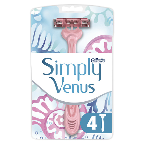 GILLETTE Одноразовая женская бритва с 3 лезвиями Simply Venus