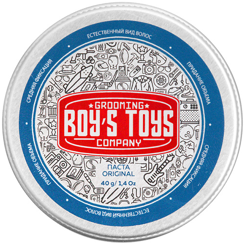 BOY'S TOYS Паста для укладки волос средней фиксации с низким уровнем блеска Original