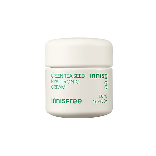 INNISFREE Увлажняющий крем с экстрактом семян зеленого чая и гиалуроновой кислотой для  сияния кожи Green Tea