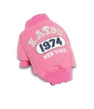 Комбинезон куртка для собак Katsu Нью-Йорк теплая унисекс трикотаж розовый s