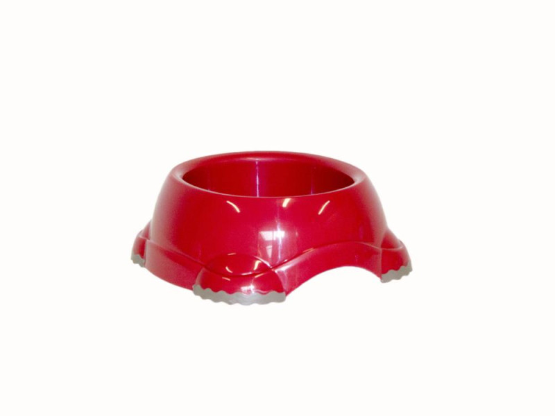 Миска для собак Pride MODERNA Smarty bowl с антискольжением бордовая пластик 1245 мл
