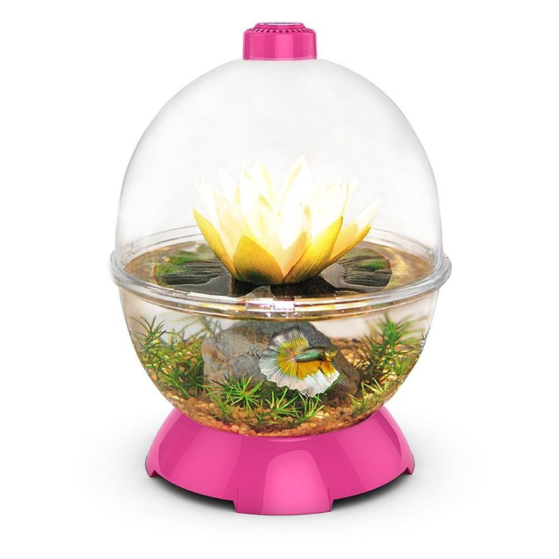 Аквариум Biobubble Wonder Bubble розовый круглый 46x18