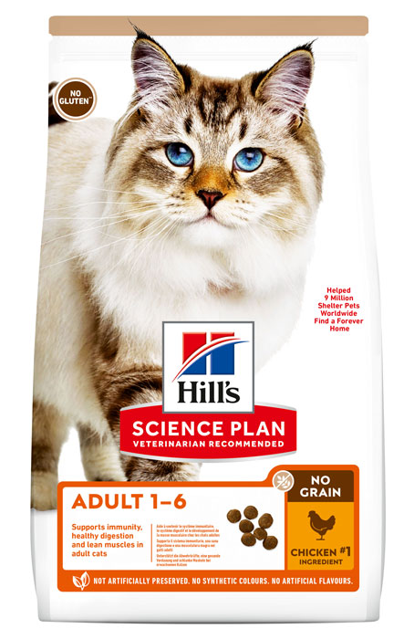 Сухой корм для кошек Hills Science Plan беззлаковый с курицей 1,5 кг