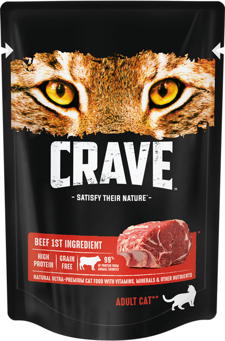 Влажный корм для кошек Crave Adult с говядиной 0,07 кг