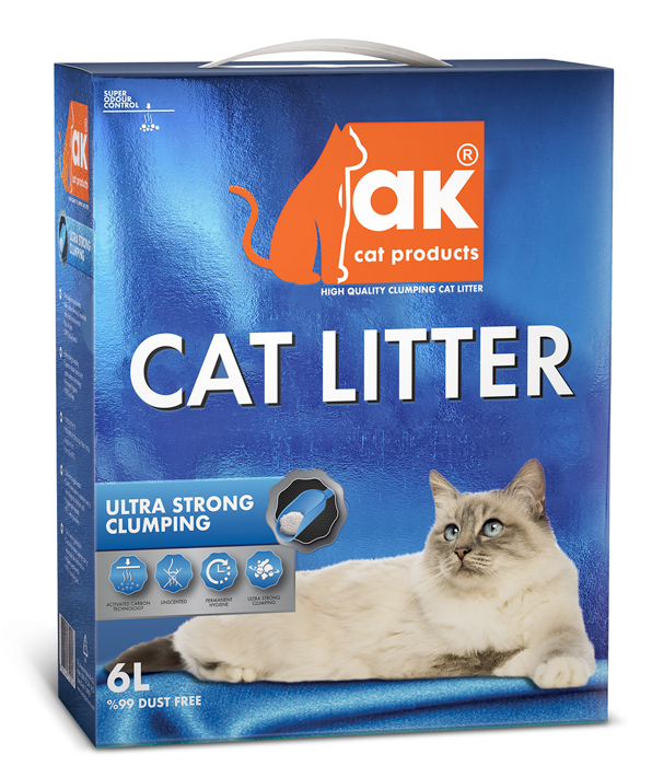 Наполнитель AK Cat Ultra Strong Clumping комкующийся бентонит без запаха 5,5кг 6 л