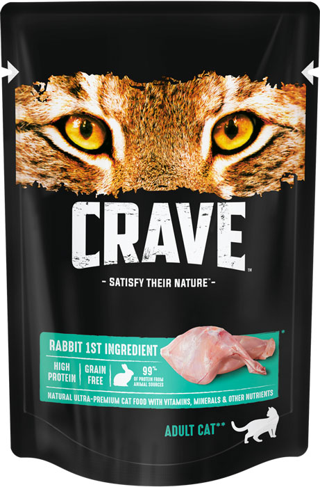 Влажный корм для кошек Crave Adult с кроликом 0,07 кг