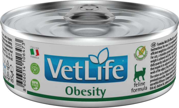 Влажный корм Farmina Vet Life Natural Diet Obesity паштет диета для кошек 0,085 кг