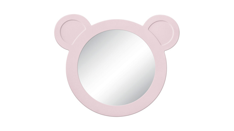 Зеркало навесное Мишка, цвет Розовый