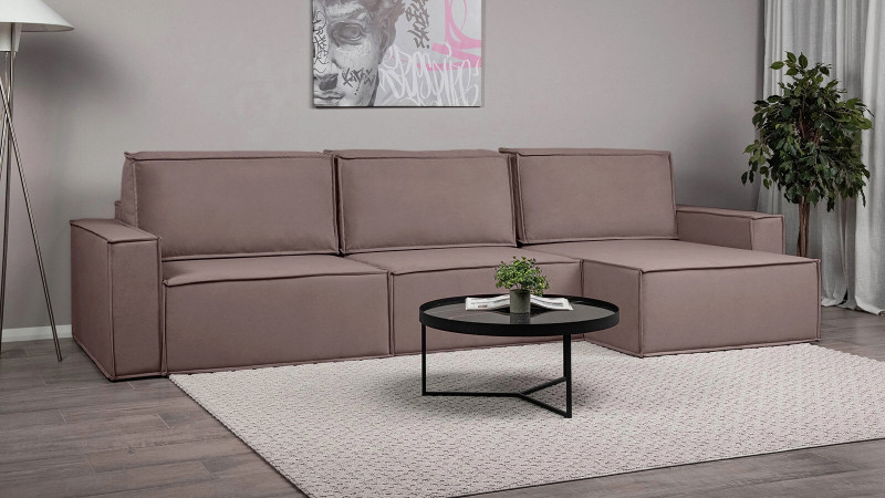 Угловой диван Klark 3 секционный с широкими подлокотниками