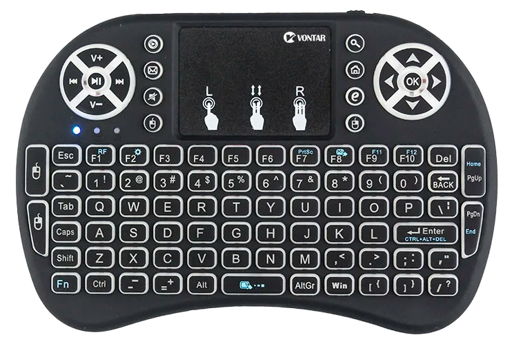 Беспроводная клавиатура с русской раскладкой Vontar I8+ Wireless Keyboard 2.4GHz Air Mouse Touchpad Handheld for Android TV BOX Mini PC Lion ver.