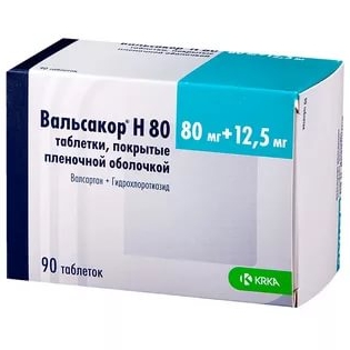 Вальсакор Н таб.п/о плен. 80мг+12,5мг №90