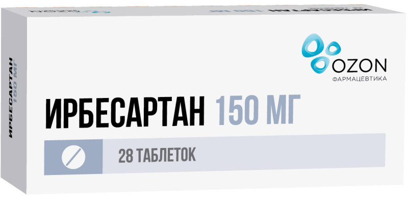 Ирбесартан таб.п/о плен. 150мг №28