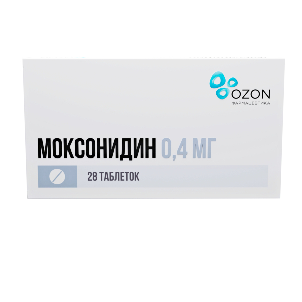 Моксонидин таб.п/о плен. 0,4мг №28