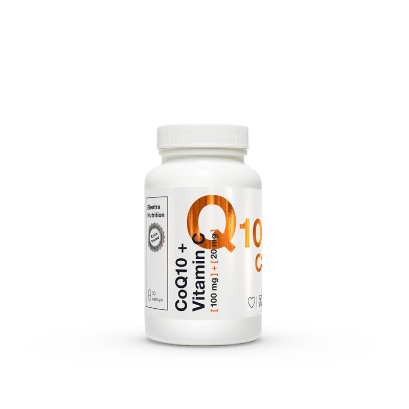 Elentra Nutrition Коэнзим Q10+Вит.С капс. 100мг+20мг №30 БАД