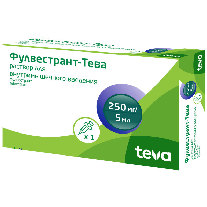 Фулвестрант-Тева р-р в/м 0,25/5мл 5мл шприц №1