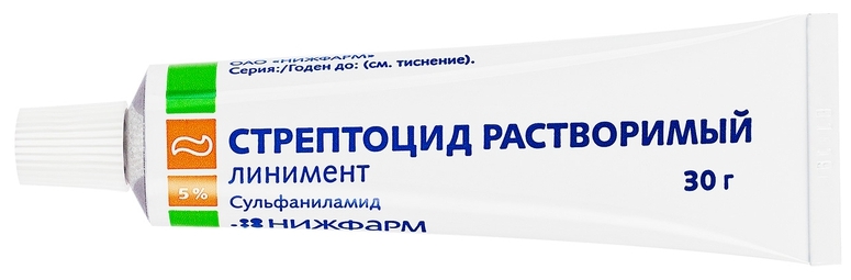 Стрептоцид линимент 5% 30г