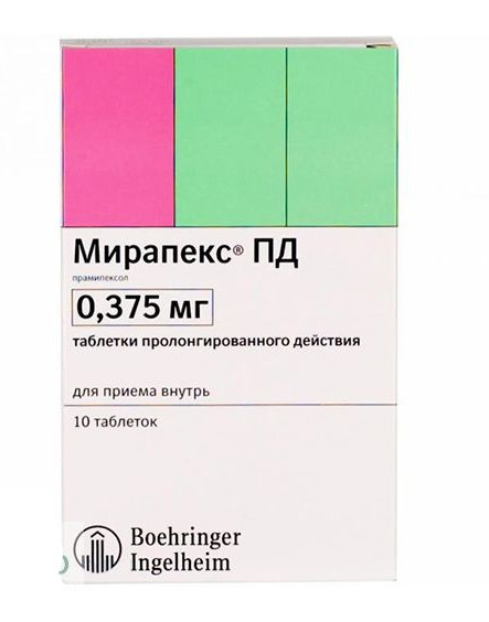 Мирапекс ПД таб.прол.д-ия 0,375мг №10