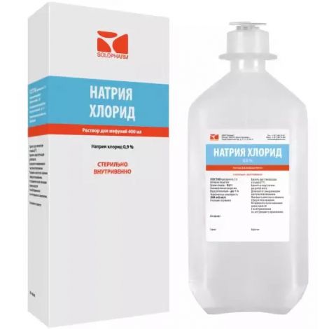 Натрия хлорид р-р д/инф. 0,9% 400мл №20