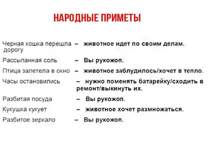Народные приметы