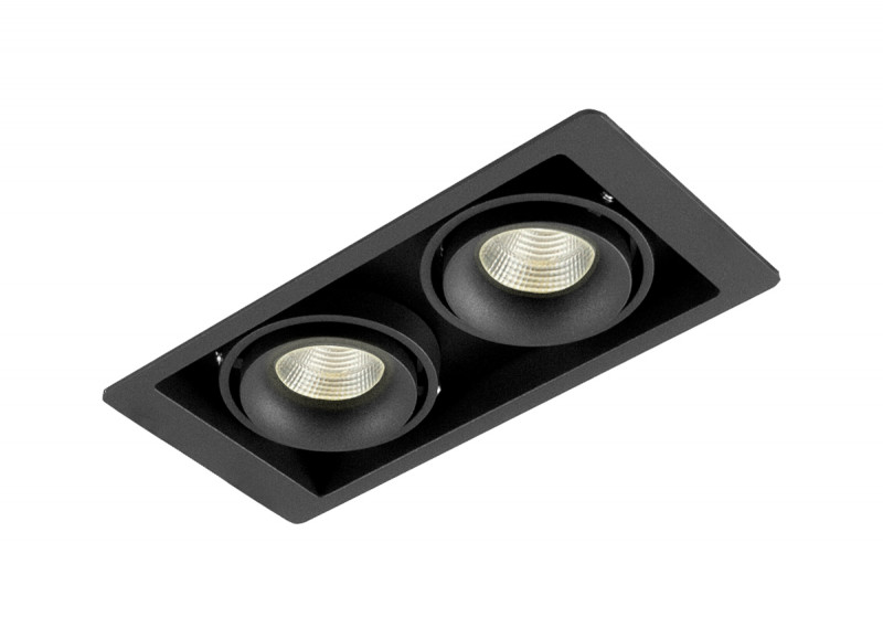 Встраиваемый светильник Donolux DL18615/02WW-SQ Shiny black/Black