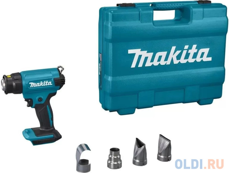 Makita DHG180ZK Аккумуляторный тепловой пистолет (фен) LXT 18В, 550 град, 2 скорости,6 режимов,кейс,