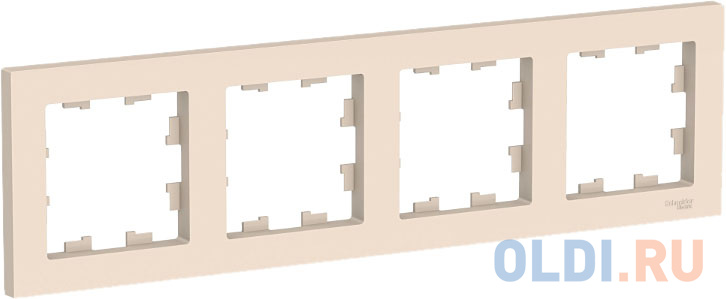 Рамка SCHNEIDER ELECTRIC ATN000204  4-м atlas design универс. беж.