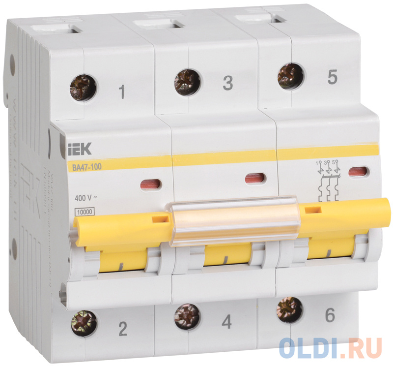 Iek MVA40-3-100-C Авт.выкл. ВА 47-100 3Р100А 10 кА  х-ка С ИЭК