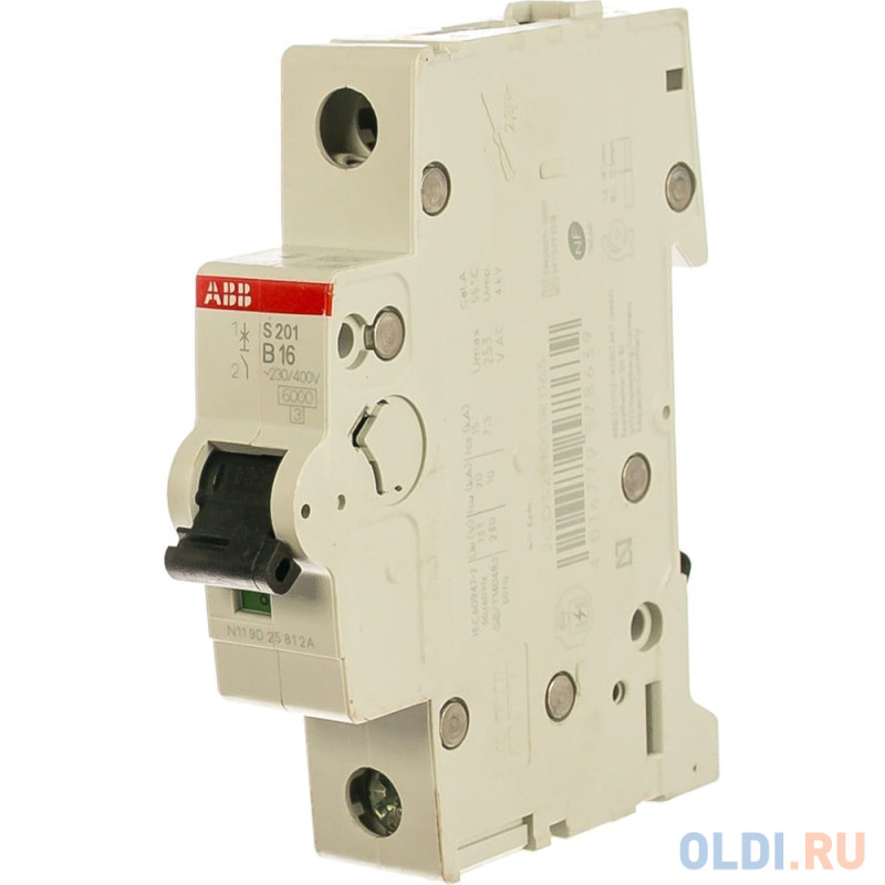 ABB 2CDS251001R1165 Автоматич.выкл-ль 1-полюсный S201 B16