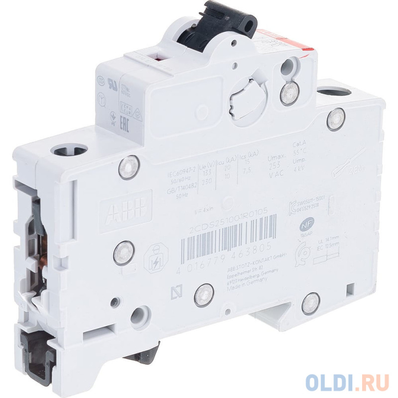 ABB 2CDS251001R0105 Автоматич.выкл-ль 1-полюсный S201 B10