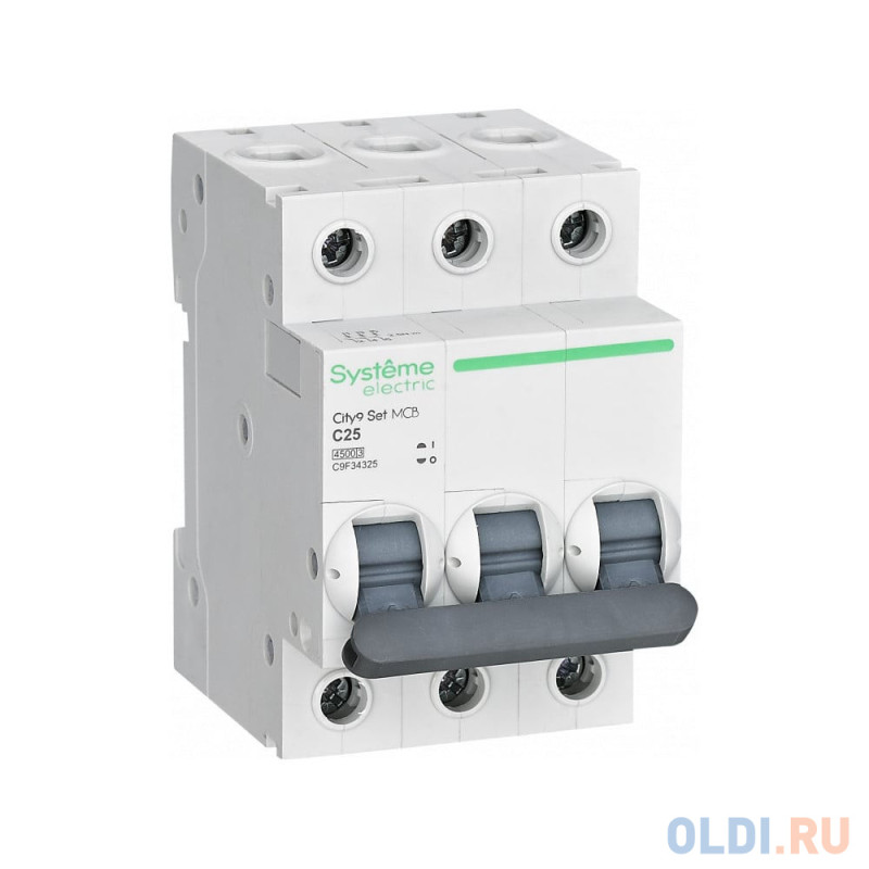 Systeme electric C9F34325 City9 Set Автоматический выключатель (АВ) С 25А 3P 4.5kA 400В