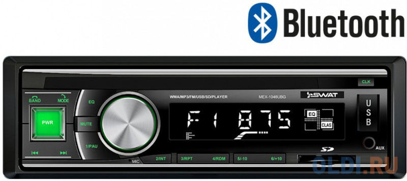 Автомагнитола Swat MEX-1046UBG 1DIN 4x50Вт