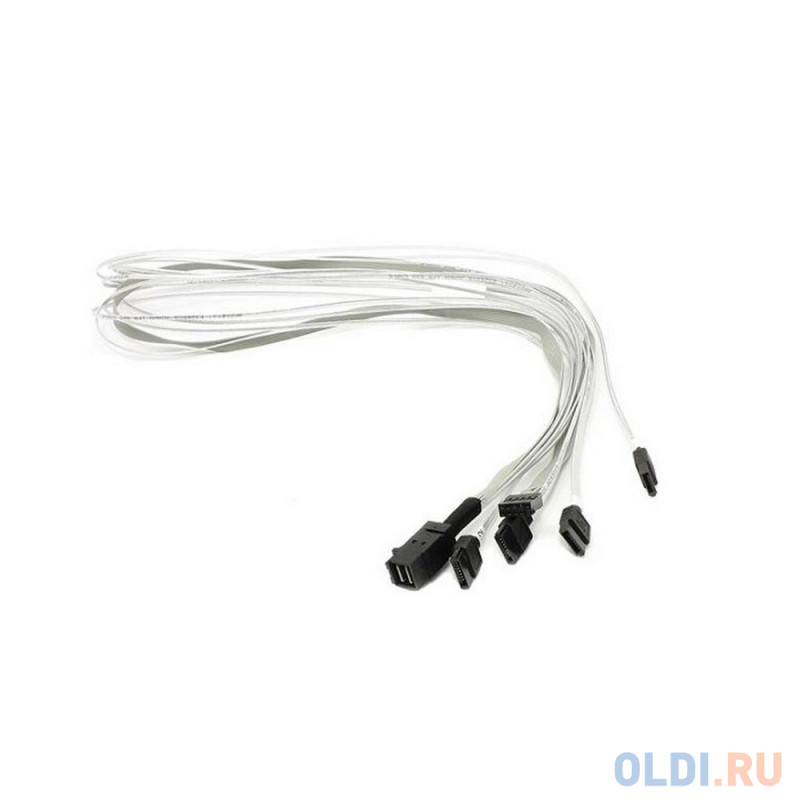 Кабель ACD-SFF8643-SATASB-10M, INT SFF8643-to-4*SATA+SB ( HDmSAS -to- 4*SATA+SideBand internal cable) 100cm (аналог LSI00411, 2279800-R) (6705050-100)