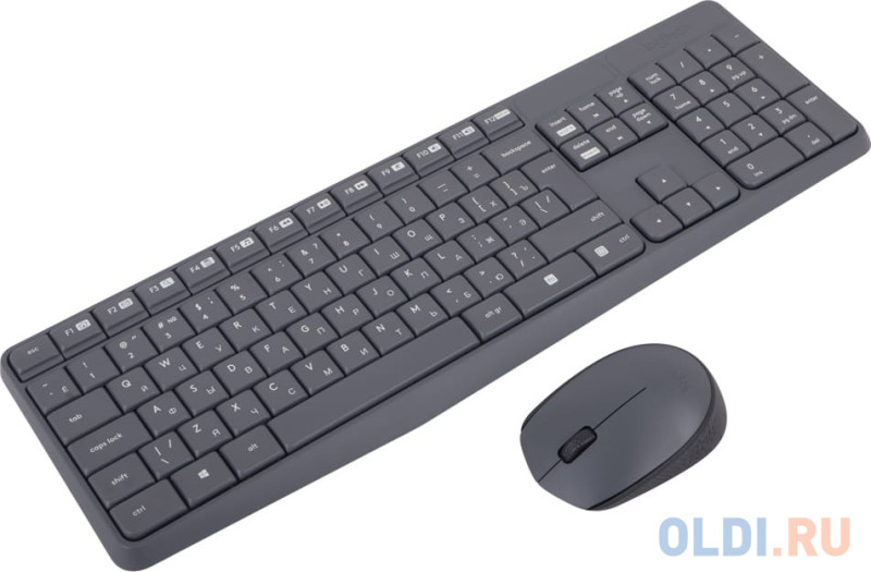 (920-007948) Клав. + Мышь Беспроводная Logitech Wireless Keyboard and Mouse MK235 Grey