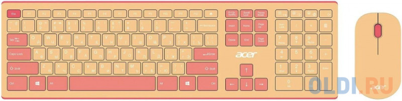 Клавиатура+мышь Acer OCC205 Wireless Beige/Pink