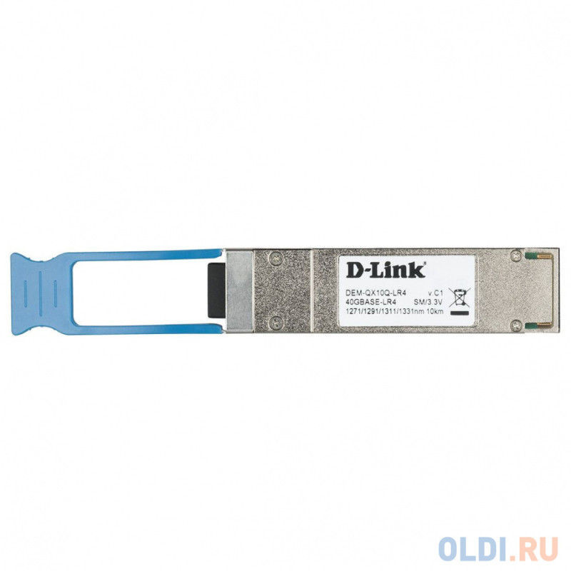 Трансивер D-Link QX10Q-LR4/B1A Трансивер QSFP+ с 1 портом 40GBase-LR4 для одномодового оптического кабеля (до 10 км) (454141)