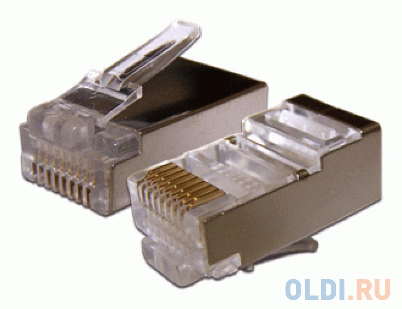 Коннектор Lanmaster (TWT-PL45/S-8P8C-6T) FTP кат.6 RJ45 прозрачный (упак.:100шт)