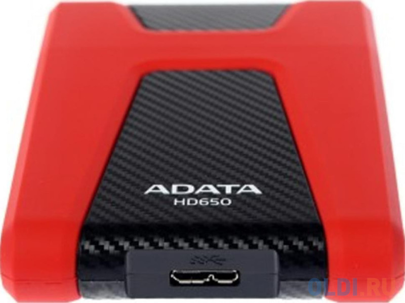 Внешний жесткий диск 2.5" 1 Tb USB 3.1 USB Type A A-Data AHD650-1TU31-CRD красный