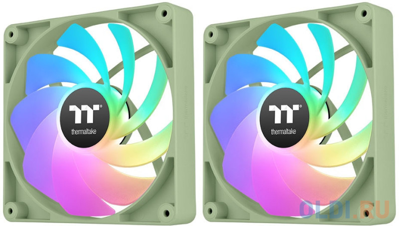 Вентилятор для корпуса Thermaltake CT120 Sync Matcha Reverse ARGB 120х120x25 зеленый 4-pin 31.2дБ (упак.:2шт) (CL-F200-PL12MG-A) Ret