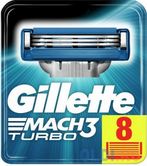 Gillette Сменные кассеты Mach3 Turbo, 8 шт.